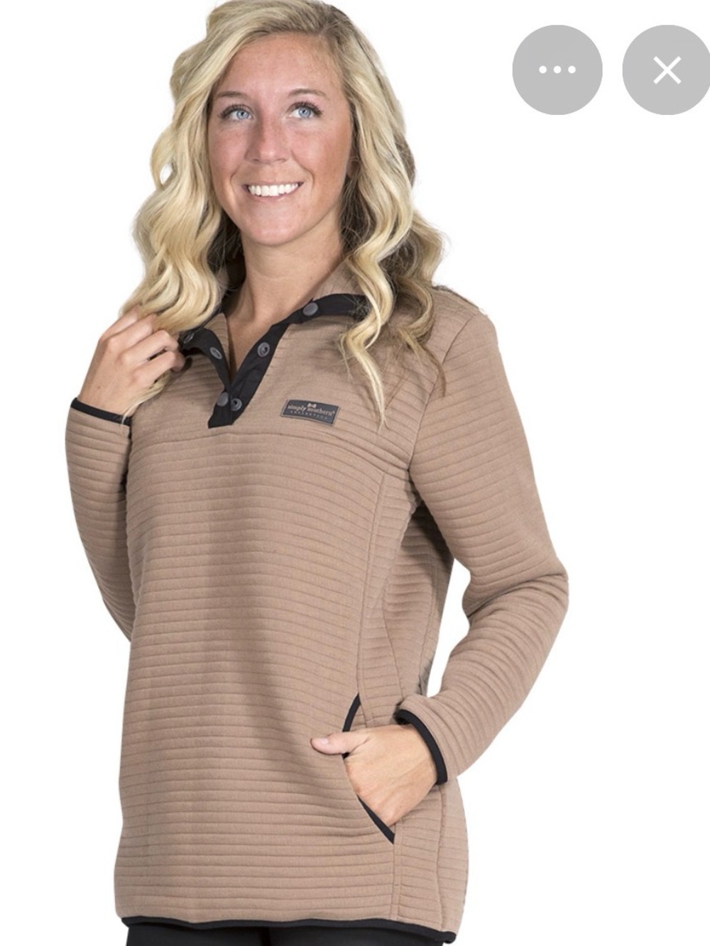 Simply Southern 1/4 button up pullover S